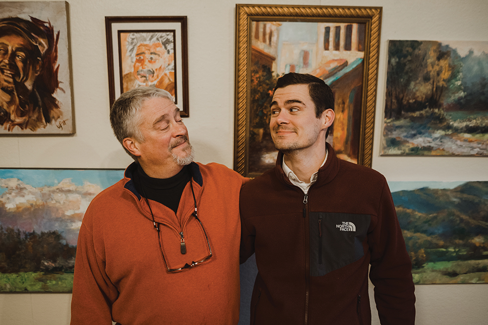Local father/son artists create connections through painting